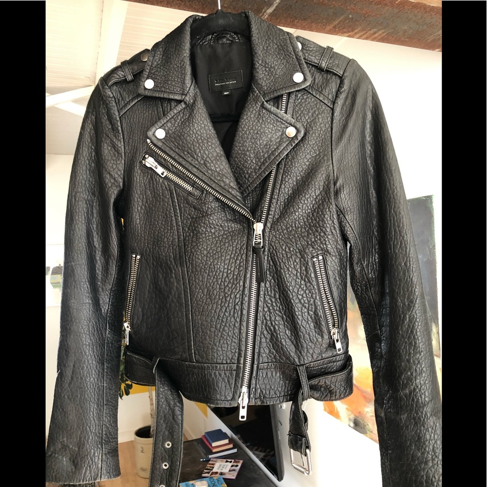 Aritzia Mackage Rumer Pebbled Leather Jacket